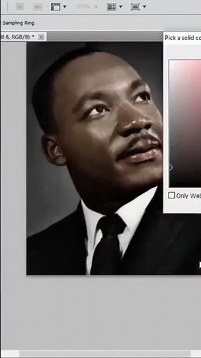 Martin Luther King Jr. in Color - Colorization Timelapse