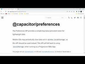 Ionic 6 storage service for CRUD with Capacitor Preferences API
