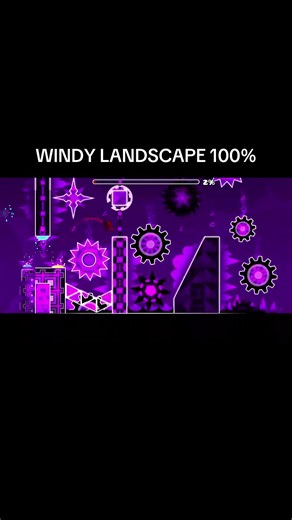 First Insane Demon in Geometry Dash: Windy Landscape 100%