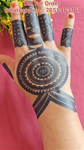 Tried affordable mehndi sticker first time WhatsApp no-:+917655963167#bridalmehndistencil#viral