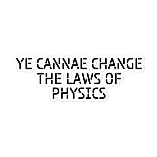 Laws of Physics Sticker: Bubble-free Vinyl - Etsy Israel