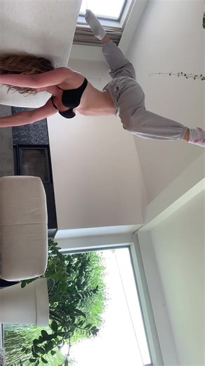 Gymnastic Moves in a Modern Living Room Setup