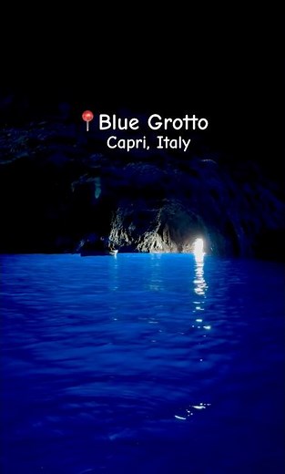 Inside the magical Blue Grotto in Capri Island, Italy #bluegrotto #capri #naturalwonders #italia