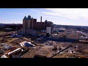 Drone footage of the Grand New SSM Health SLU Hospital