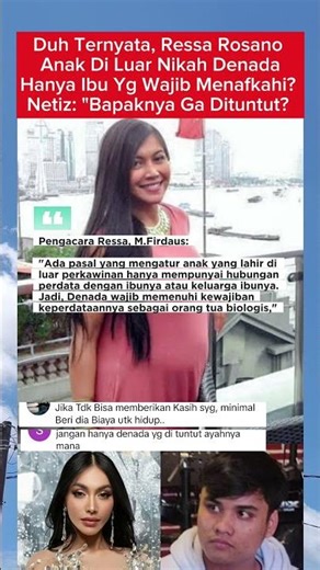 RESSA ROSANO ANAK DI LUAR JIJAH DENADA. #denada #gosipartis #beritaterkini #viralvideo #trending