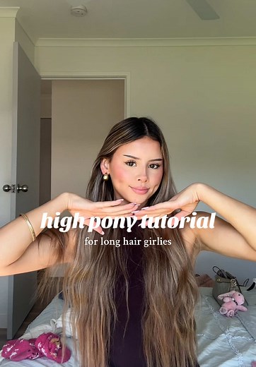 Easy High Ponytail Tutorial for Long Hair