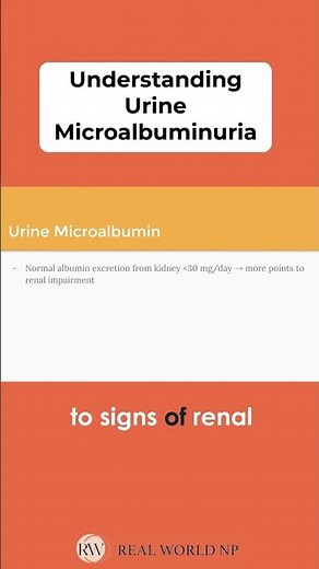 [Shorts] Understanding Urine Microalbumin
