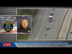 People gathered for procession to honor Houston police crash killed after helicopter crash