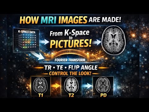 How MRI Images Are Created | K-Space to Image Explained (TR, TE & Flip Angle)