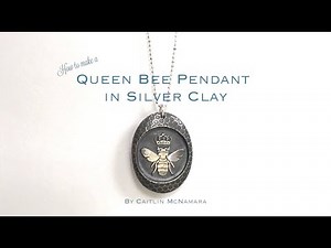 How to: Silver Queen Bee Shadowbox Pendant - Simple Silver Clay Project - Silver Clay Tutorial