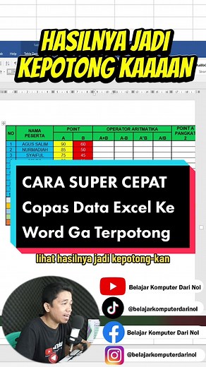 Cara Memindahkan Tabel Excel ke Word Tanpa Berantakan