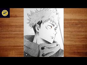 How to draw Yuji itadori || Jujutsu Kaisen Drawing step by step || Anime drawing for beginners