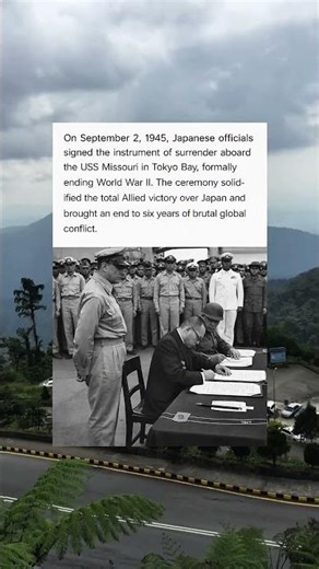 World War II Ends: Japan Signs the Instrument of Surrender (1945)