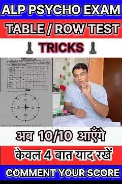 ALP PSYCHO TABLE TEST TRICKS 😍 ALP PSYCHO TEST ! Watch Table Test ⌚️