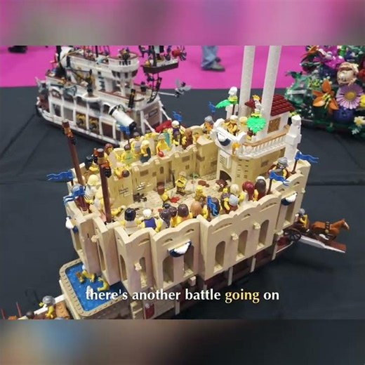 LEGO Colosseum Boat Build: Incredible Detail! #shorts