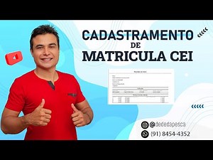 Cadastramento de matricula CEI 2021 atualizado