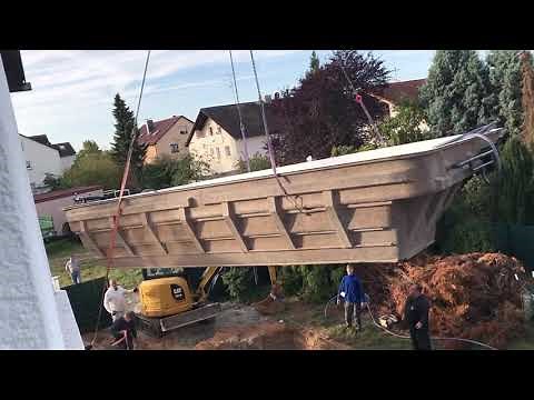 Fiberglass GFK Pool Mon de Pra Unique 8 - Installation Einbau