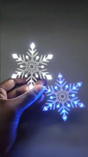 How to make LED SNOWFLAKE ❄️❄️ #diy #light #pcb #led