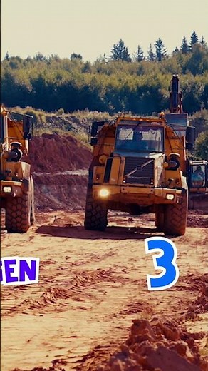 Kipplaster zählen lernen mit Bagger TV