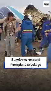 An eyewitness video shows the moment survivors are rescued from the wreckage of Azerbaijan Airlines passenger plane after it crashed near Aktau Airport in Kazakhstan. Read more: https://ara.tv/iwhgs | Al Arabiya English