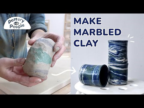 How to Stain Clay & Make Marbled Pottery
