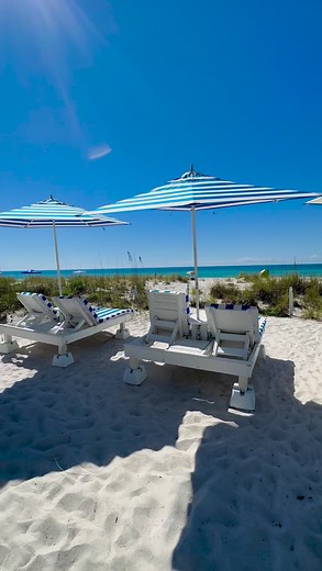 We’ve got a beach lounger waiting for you. 😎 #annamariaisland #florida #relax #beach #loungers #bungalowbeachresort | Bungalow Beach Resort