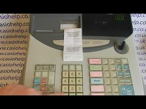 Casio Register Receipt Header Programming Instructions TE-100 / TE-2000 / PCR-T100 / PCR-T2000