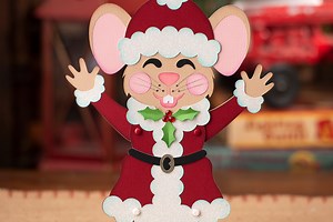 Jolly Jointed Christmas Mouse · Creative Fabrica