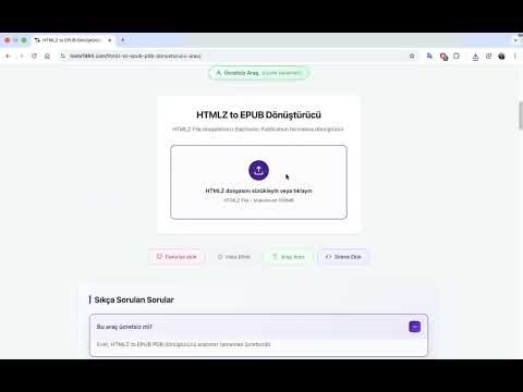 HTMLZ to EPUB/PDB Dönüştürücü | HTMLZ Web Arşivini EPUB ve Palm PDB Formatına Çevirin