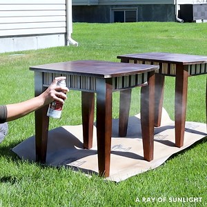 Painting Thrifted Wood End Tables | A Ray of Sunlight - Painted Furniture & DIY