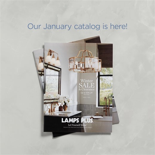 The Winter Sale & Clearance is on now ⭐ Save up to 50% off select designs in chandeliers, ceiling fans, outdoor lighting, and beyond! #myLampsPlus Shop the sale and order a catalog of your own: https://bit.ly/40hbrss | Lamps Plus