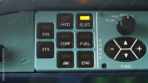 Aircraft building. View inside the cockpit of a passenger plane.