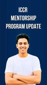 Iccr Scholarship 2026, Mentorship Program