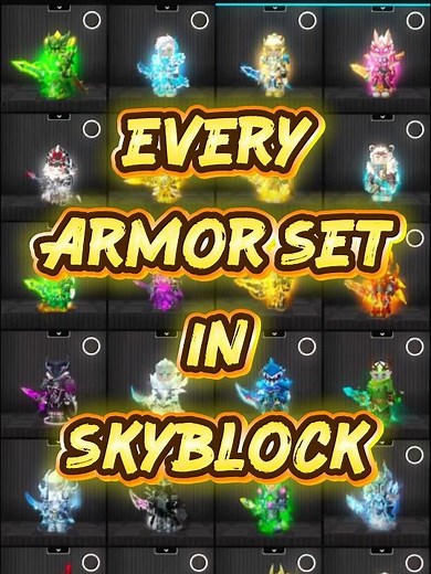 80+ armor sets in skyblock | blockman go