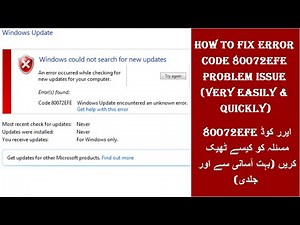 How To Fix Error Code 80072efe Problem Issue (Very Easily & Quickly) [SOLVED]