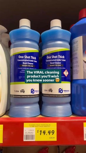 There’s a reason everyone’s talking about One Shot Thick 🤯 It’s a game changer for getting your shower screen, toilet and sink totally spotless 🧼✨ Shop in store or online via the link below. www.bunnings.com.au/peerless-jal-1l-one-shot-thick-concentrated-acidic-toilet-bowl-cleaner_p4460463 #Cleaning #Bathroom #BunningsFinds | Bunnings Warehouse Australia