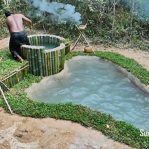 523K views · 4.4K reactions | This man built a backyard pool out of materials he found in nature. To see more: https://chdr.tv/x4h | Cheddar Gadgets | Facebook