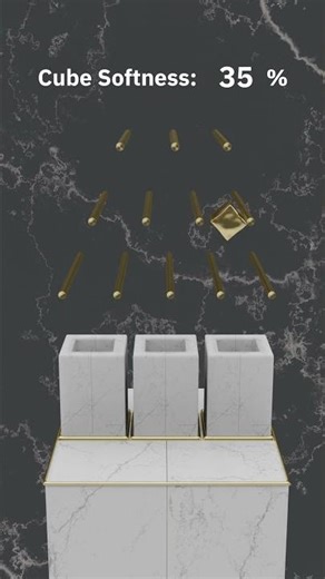 0% vs 100% Soft Cube in Drop Test #physics #simulation #shorts