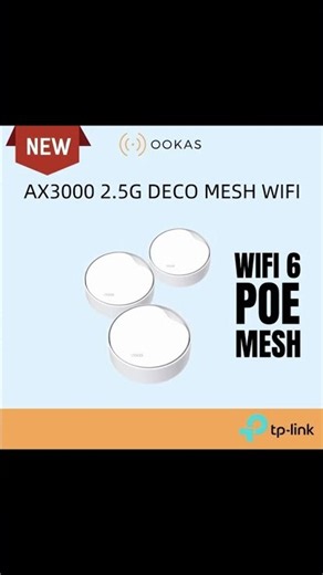 ￼TP-Link Deco X50 POE AX3000 WiFi 6 Whole Home Wireless Mesh Router [ Work with All Wi-Fi Deco