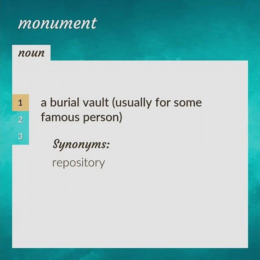 Monuments | meaning of Monuments