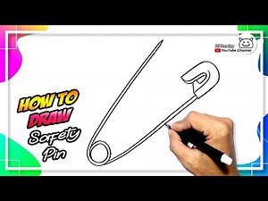 How to draw Safety Pin Easy