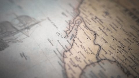 clip-4001299661-mexico-highlighted-on-vintage-political-world-map