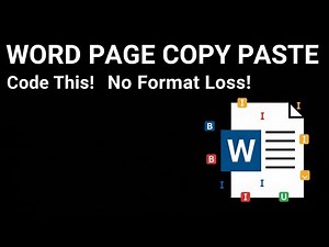 How to Copy and Paste a Whole Page in Word Without Losing Format