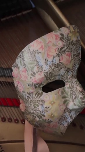 Vintage Floral Phantom Mask, Handmade Opera Costume