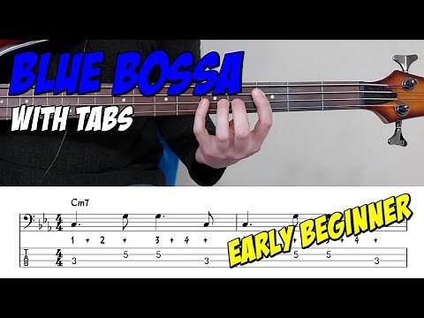 "Blue Bossa" | 🎻 Early Beginner Bossa Bass Line and How to Play It! 🎵