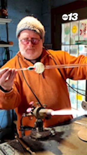 Asheville glassblower and lampworker Jason Probstein says he makes around 1,000 Christmas ornaments each year, constantly experimenting with new shapes, color patterns, and designs. Check out our second installment of Holiday Traditions here: https://bit.ly/3Lbs1VQ | WLOS ABC 13