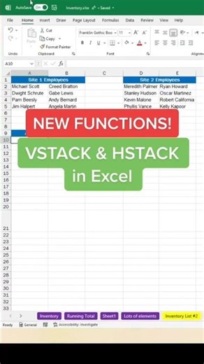 VSTACK & HSTACK Formula Use Kaise Kare 📊 | Excel New Function Tutorial #excel #excelmaster