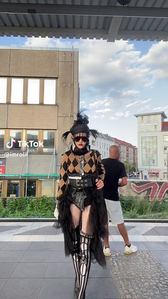 Eccentric Urban Fashion Showcase with Unique Outfit