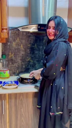 Cooking in a Traditional Kitchen Outfit