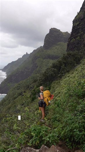 This is one of my favorite trails to date. Brutal mileage, undulating hills, stunning scenery and dangerous cliffs. Sign me up!? #hiking #hawaii #kauai | Alice's Adventures